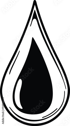 water drop black vector.
