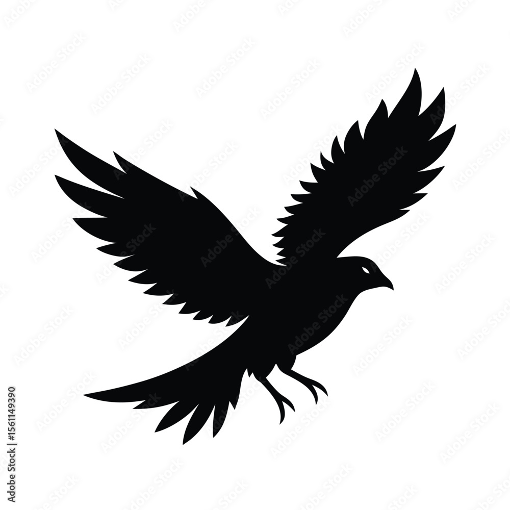 Fototapeta premium Flying bird silhouette design