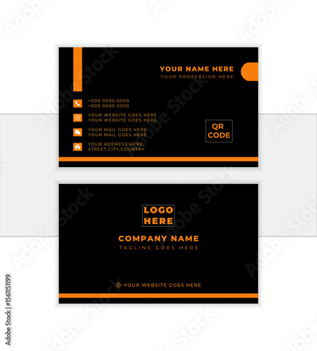 Futuristic business card design. Modern shape with abstract color. Luxury background. stationary design. visiting card.  Vector illustration print template.
                