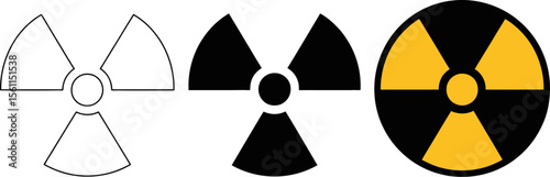 Understanding radiation symbols a visual guide to safety and awareness in hazardous environments editable vector illustration