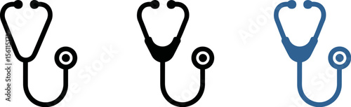 Stethoscope vector illustration medical equipment for doctor healthcare icon design element art 100 character editable vector illustration
