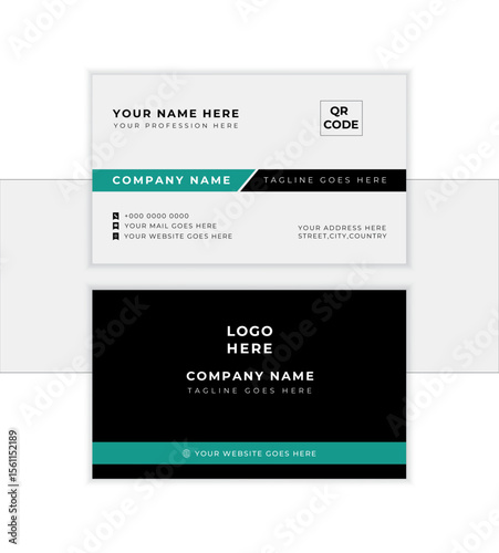Futuristic business card design. Modern shape with abstract color. Luxury background. stationary design. visiting card.  Vector illustration print template.
                