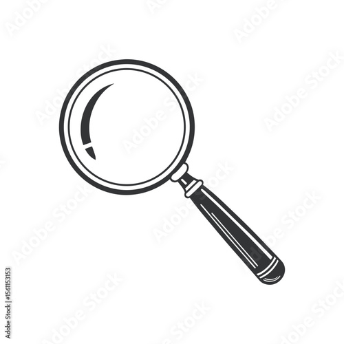 Magnifying Glass Icon – Search Tool and Investigation Symbol Vector (EPS)
