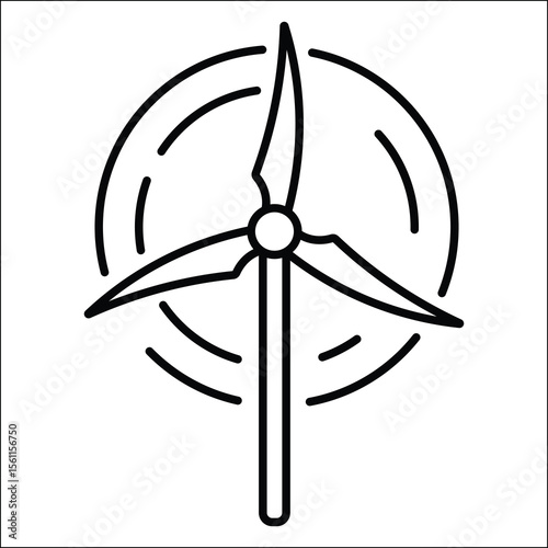 Eco friendly green sustainable energy simple icon clean environmental power