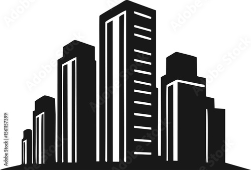 Stylized Modern Corporate Buildings