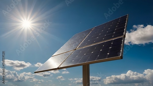 solar panel against blue sky