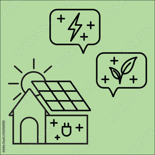 Eco friendly green sustainable energy simple icon clean environmental power