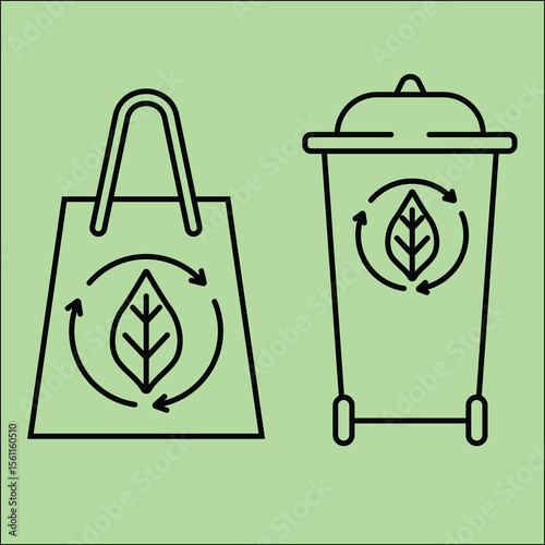 Eco friendly green sustainable energy simple icon clean environmental power