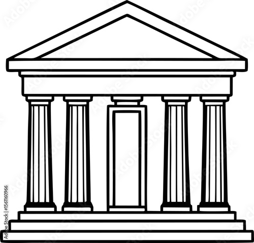 Greek Parthenon Temple Icon