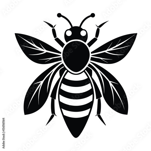 Outline Bee Insect Graphic
