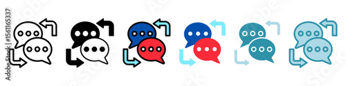 Auto Reply multi style, mini illustration icon set. Vector for modern concept, print, UI, UX kit, web and app development. Related to product offering, marketing, business.