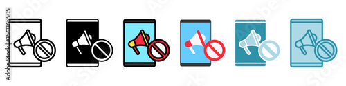Ads Blocker multi style, mini illustration icon set. Vector for modern concept, print, UI, UX kit, web and app development. Related to product offering, marketing, business.