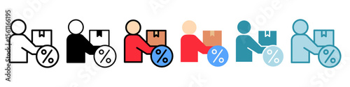Offer multi style, mini illustration icon set. Vector for modern concept, print, UI, UX kit, web and app development. Related to product offering, marketing, business.