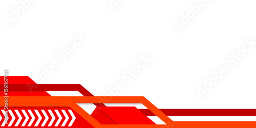 red and white geometric background with copy space template vector. abstract background.