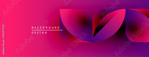 Abstract gradient design. Pink, purple hues blend smoothly. Modern aesthetic, simple text elements present. Clean visual composition.