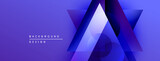 Abstract geometric design. Purple gradients create dynamic layers, modern aesthetic. Minimal text indicates background purpose.
