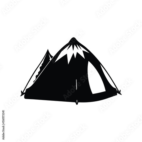 Camping under the Stars A Minimalist Tent Icon for Outdoor Adventures