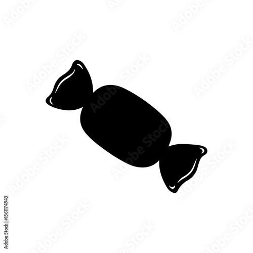 Candy silhouette vector flat illustration design
