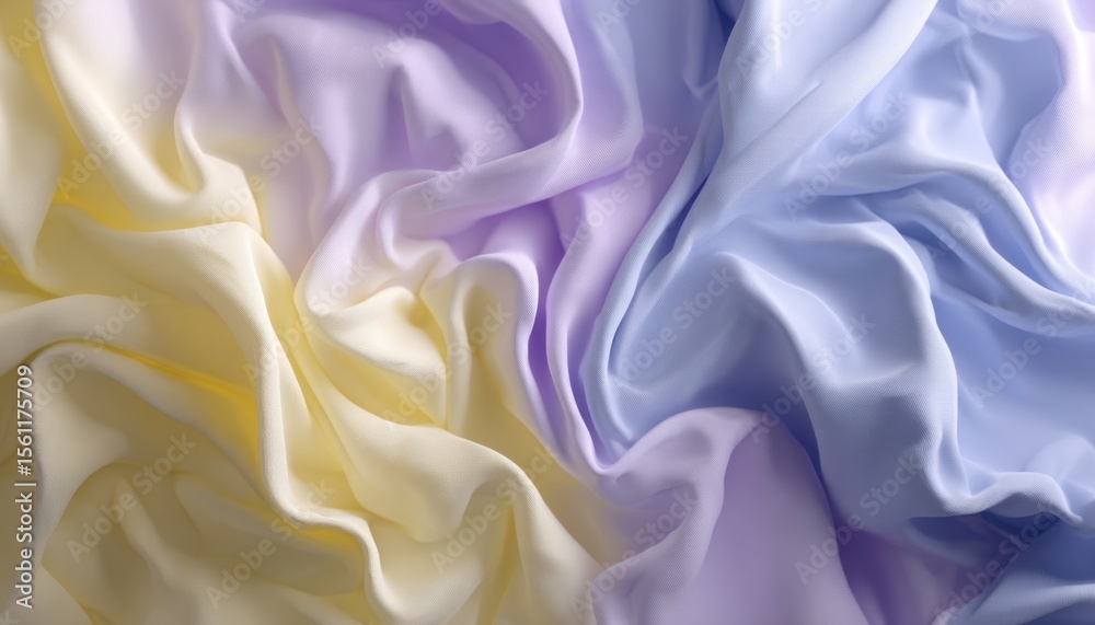 Obraz premium Soft, flowing fabric in pastel colors creates an elegant backdrop with gentle folds and textures