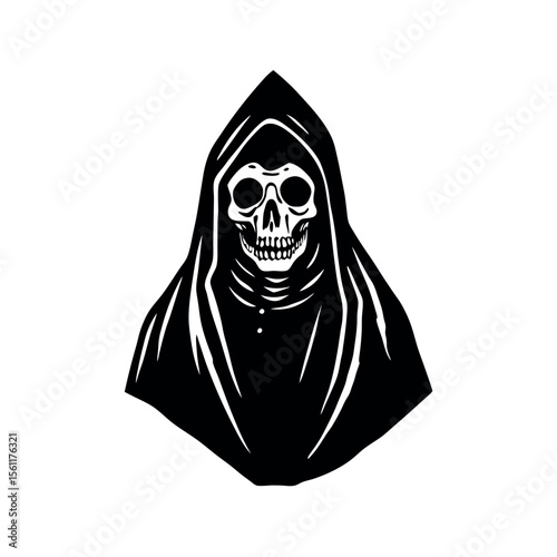  hooded skull in cloak occult feel