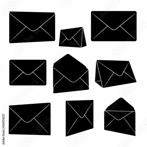 Envelope Silhouettes Set