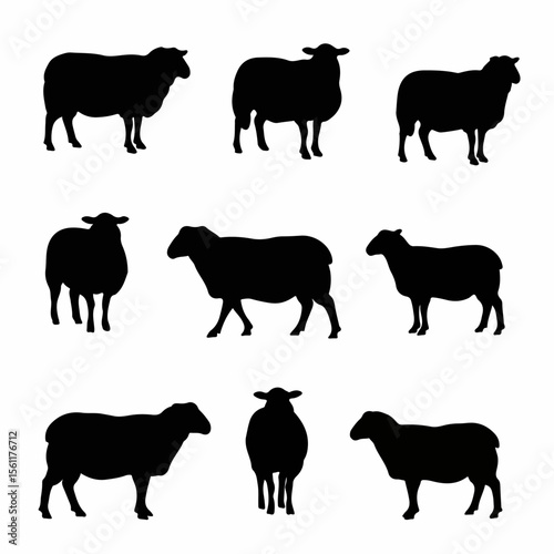 Sheep Silhouettes Collection