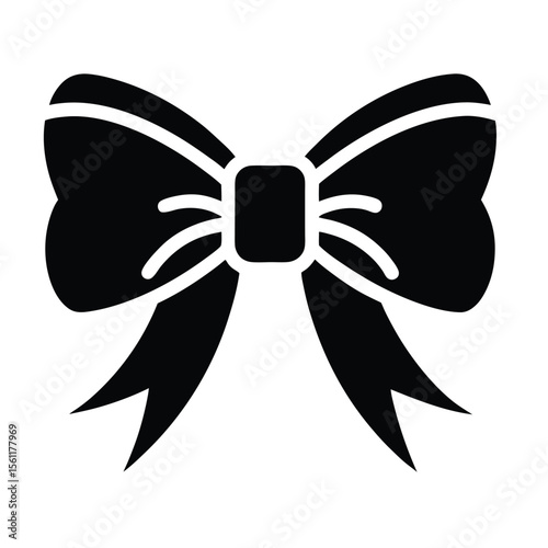 Black Bow Tie Silhouette