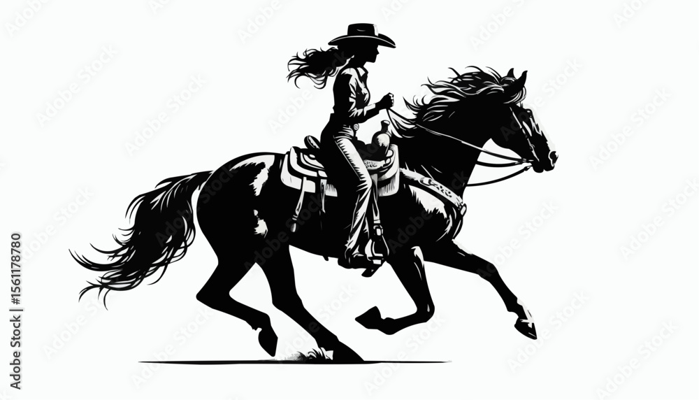 Obraz premium horse and rider