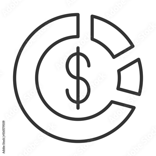 Diagram Icon Outline Style. Vector Illustration Design
