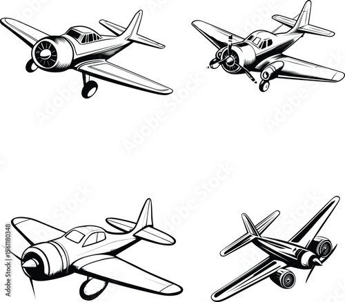 airplane isolated on white background