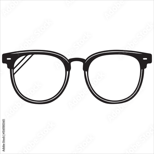 Minimalist Sunglasses Line Art Vector Design