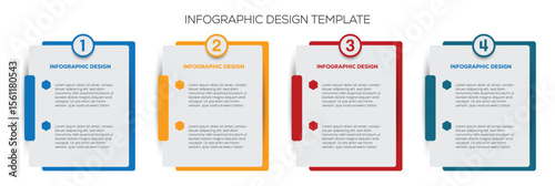 infographics template. infographic design timeline with 4 steps, options. can be used for workflow diagram, info chart, web design. vector illustration. 