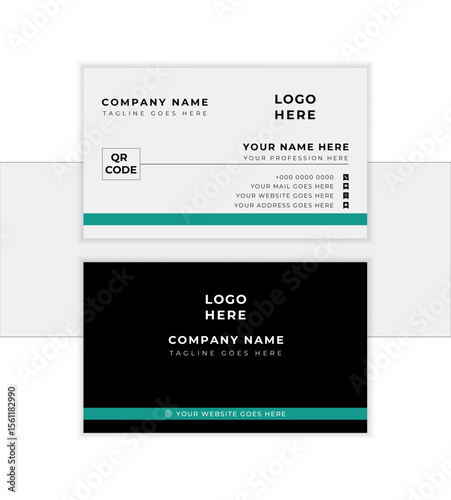 Creative and clean corporate business card template. Vector illustration. Stationery design.  Modern shape with abstract color. Luxury background. visiting card.  Vector illustration print template. 
