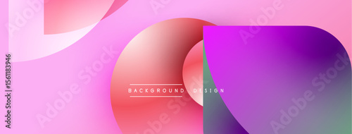 Abstract fluid shapes, vibrant pinks, reds, purples blend. Modern design element, smooth gradients create dynamic composition.