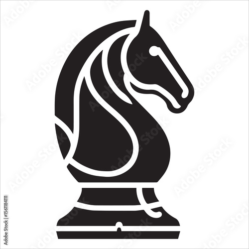 Simple Chess Piece Minimalist Vector Design