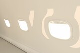 Windows of modern airplane