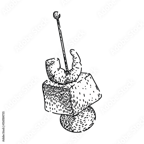 gourmet canape sketch hand drawn vector