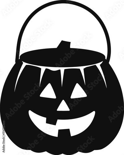 Classic Halloween Jack-O'-Lantern Pail: Spooky Trick-or-Treat Bucket

