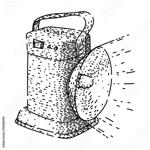 lantern flashlight sketch hand drawn black