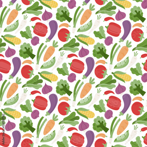 cute hand drawn seamless flower pattern
