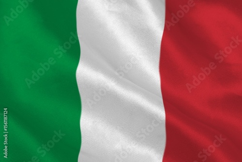 Digitally generated italian national flag