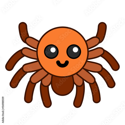 Cute tarantula vector art illustration