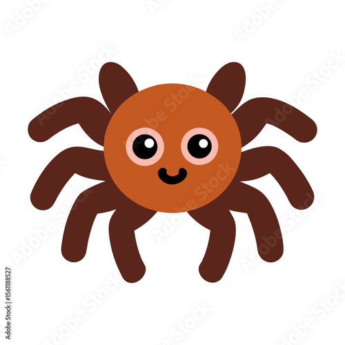 Cute tarantula vector art illustration