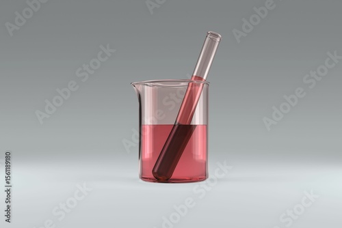 Flask with chemical solution
