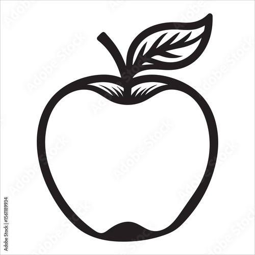 Minimalist Apple Line Art Vector Design