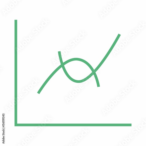 Close-up of green line graph