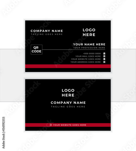 Creative and clean corporate business card template. Vector illustration. Stationery design.  Modern shape with abstract color. Luxury background. visiting card.  Vector illustration print template. 
