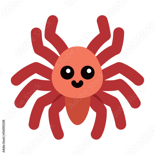 Cute tarantula vector art illustration