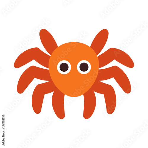 Cute tarantula vector art illustration