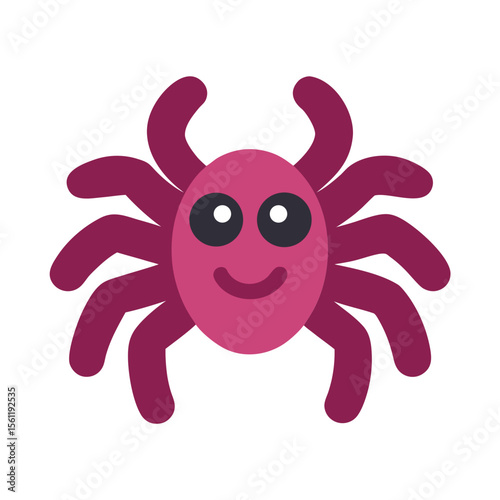 Cute tarantula vector art illustration